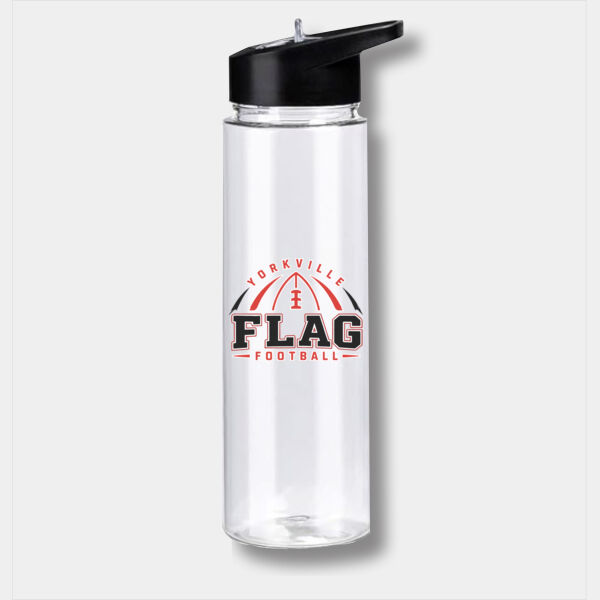 YHS Flag Football Clear Water Bottle Thumbnail
